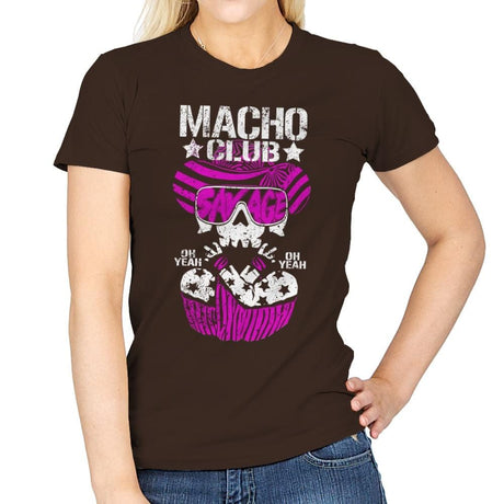MACHO CLUB Exclusive - Womens T-Shirts RIPT Apparel Small / Dark Chocolate