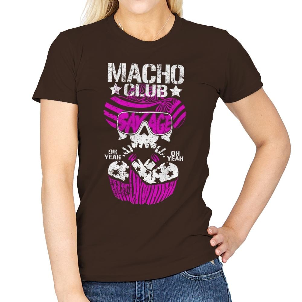 MACHO CLUB Exclusive - Womens T-Shirts RIPT Apparel Small / Dark Chocolate