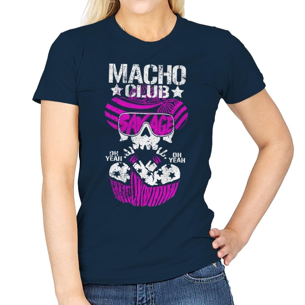 MACHO CLUB Exclusive - Womens T-Shirts RIPT Apparel Small / Navy
