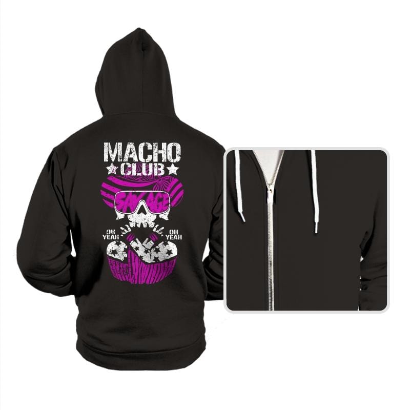 MACHO CLUB - Hoodies Hoodies RIPT Apparel Small / Black