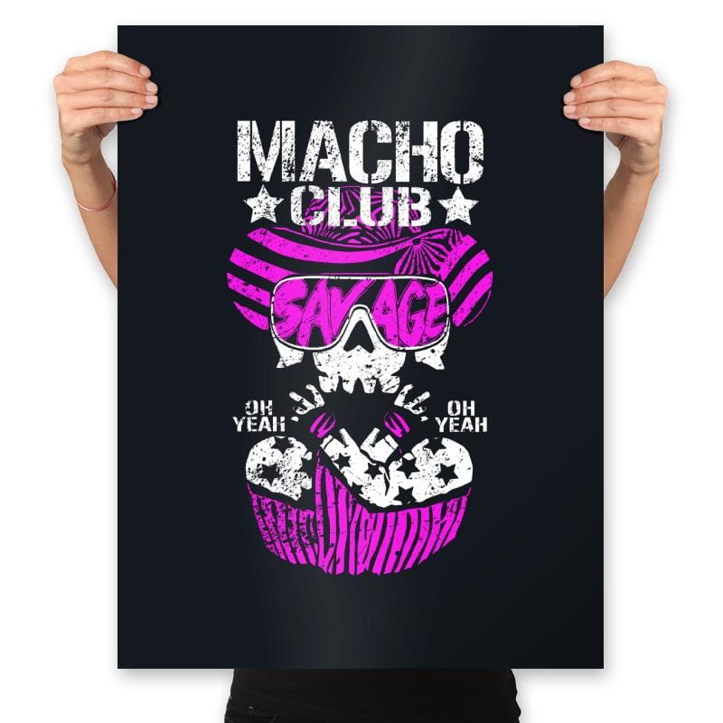 Macho Club  - Prints Posters RIPT Apparel 18x24 / Black