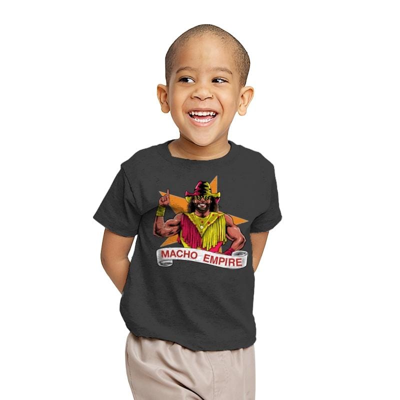 Macho Empire - Youth T-Shirts RIPT Apparel X-small / Charcoal