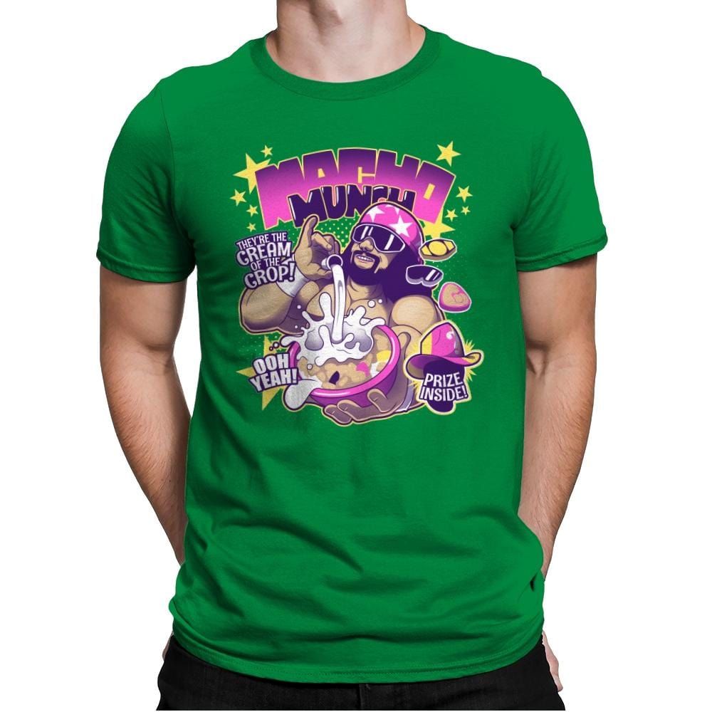 Macho Munch - Best Seller - Mens Premium T-Shirts RIPT Apparel Small / Kelly Green