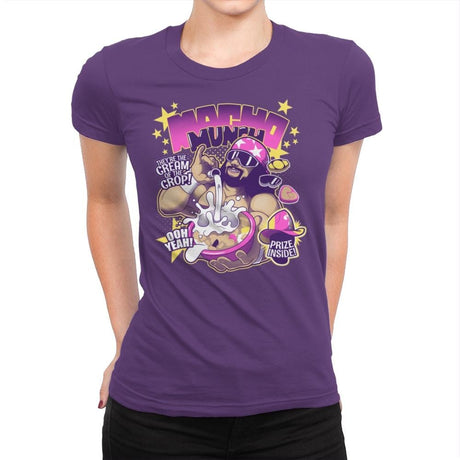 Macho Munch - Best Seller - Womens Premium T-Shirts RIPT Apparel Small / Purple Rush