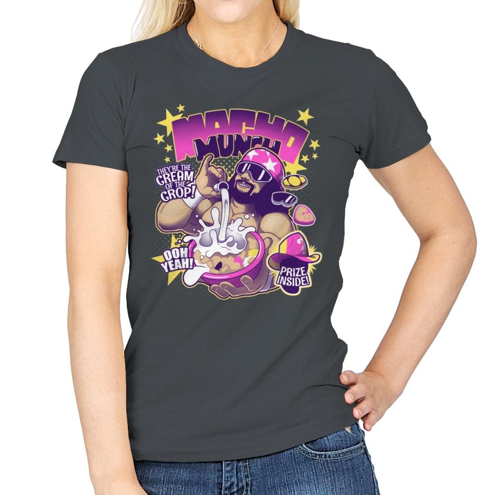 Macho Munch - Best Seller - Womens T-Shirts RIPT Apparel Small / Charcoal