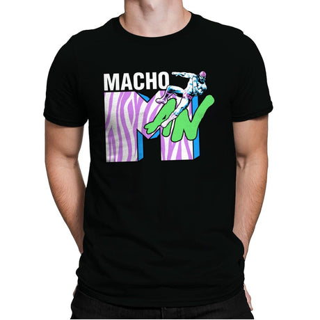 Macho TV - Mens Premium T-Shirts RIPT Apparel Small / Black