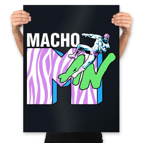 Macho TV - Prints Posters RIPT Apparel 18x24 / Black