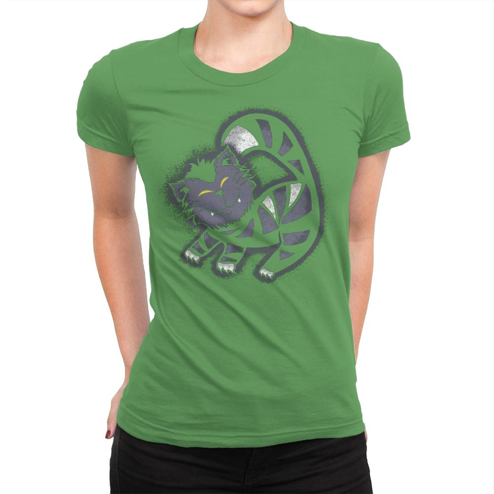 Mad Cat - Womens Premium T-Shirts RIPT Apparel Small / Kelly Green