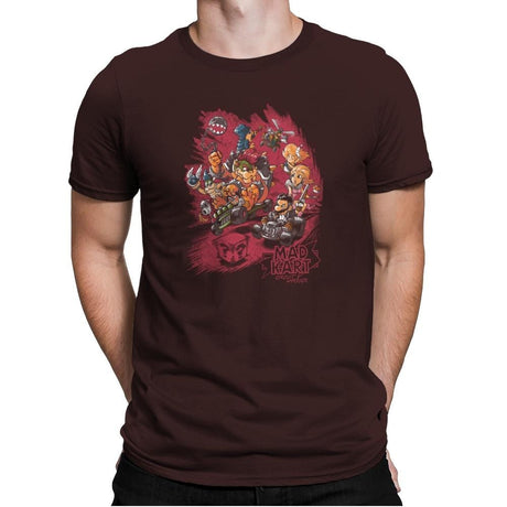 Mad Kart - Pop Impressionism - Mens Premium T-Shirts RIPT Apparel Small / Dark Chocolate