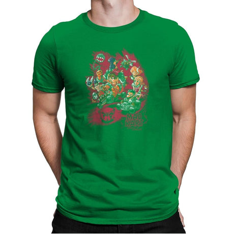 Mad Kart - Pop Impressionism - Mens Premium T-Shirts RIPT Apparel Small / Kelly Green