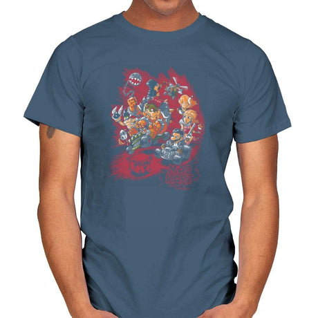 Mad Kart - Pop Impressionism - Mens T-Shirts RIPT Apparel Small / Indigo Blue