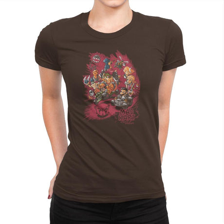 Mad Kart - Pop Impressionism - Womens Premium T-Shirts RIPT Apparel Small / Dark Chocolate