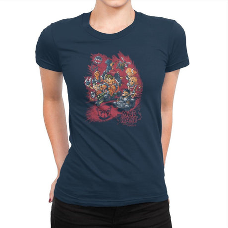 Mad Kart - Pop Impressionism - Womens Premium T-Shirts RIPT Apparel Small / Midnight Navy