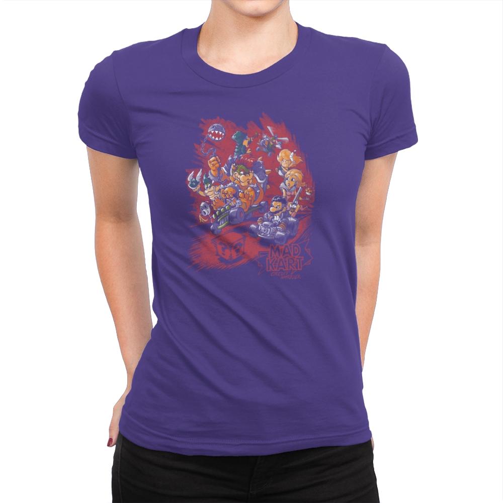 Mad Kart - Pop Impressionism - Womens Premium T-Shirts RIPT Apparel Small / Purple Rush