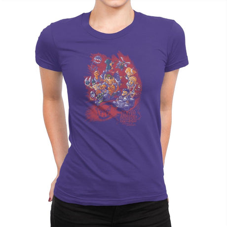 Mad Kart - Pop Impressionism - Womens Premium T-Shirts RIPT Apparel Small / Purple Rush