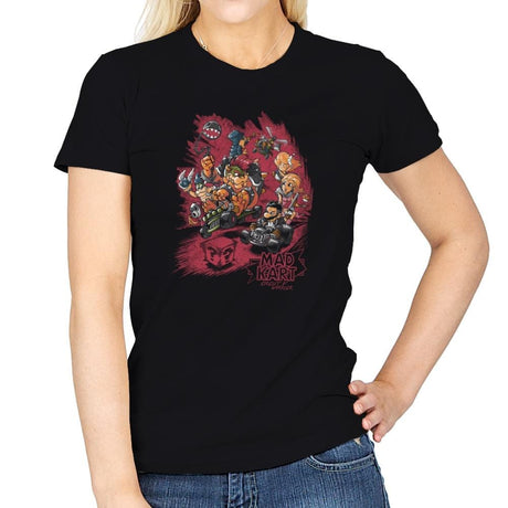 Mad Kart - Pop Impressionism - Womens T-Shirts RIPT Apparel Small / Black