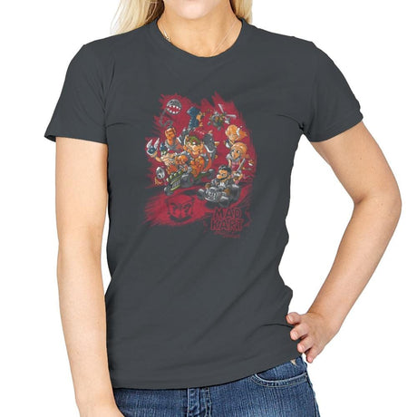 Mad Kart - Pop Impressionism - Womens T-Shirts RIPT Apparel Small / Charcoal