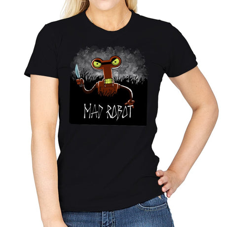 Mad Robot - Womens T-Shirts RIPT Apparel Small / Black