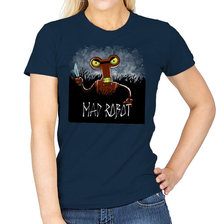 Mad Robot - Womens T-Shirts RIPT Apparel Small / Navy