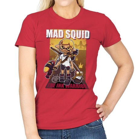 Mad Squid - Womens T-Shirts RIPT Apparel Small / Red