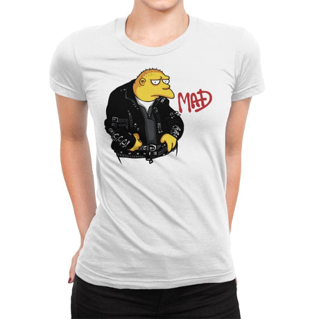 Mad - Womens Premium T-Shirts RIPT Apparel Small / White