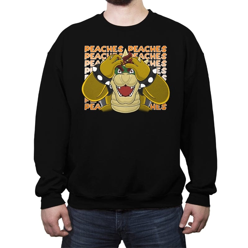 Madness for Peach - Crew Neck Sweatshirt Crew Neck Sweatshirt RIPT Apparel Small / Black