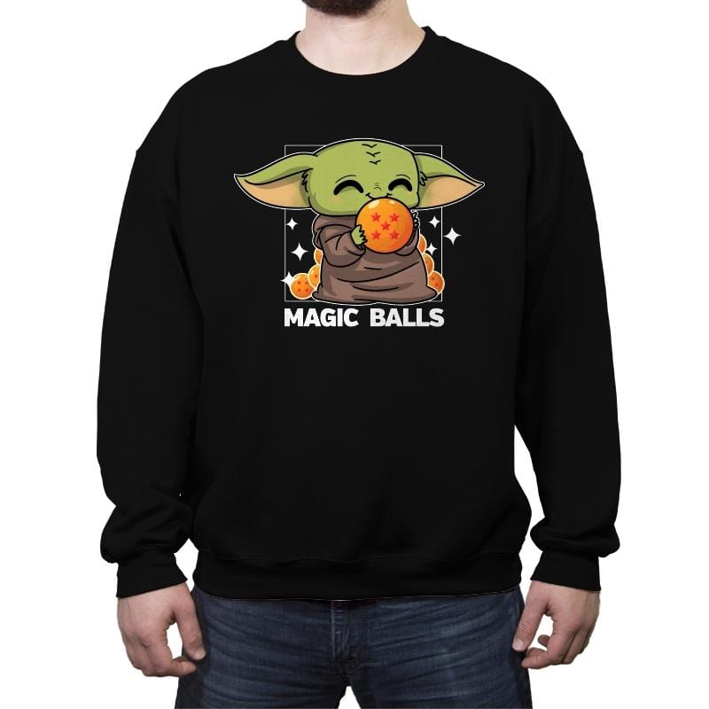 Magic Balls - Crew Neck Sweatshirt Crew Neck Sweatshirt RIPT Apparel Small / Black