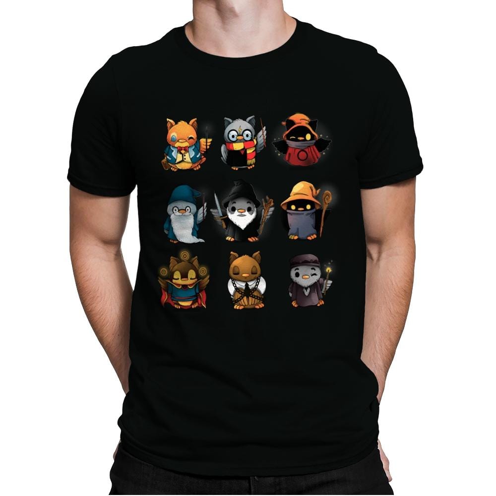 Magic Owls - Mens Premium T-Shirts RIPT Apparel Small / Black