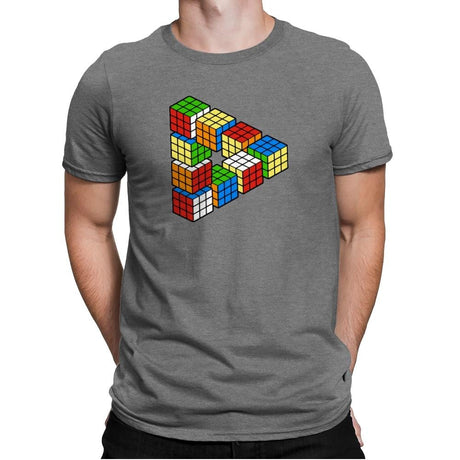 Magic Puzzle Cube Exclusive - Mens Premium T-Shirts RIPT Apparel Small / Heather Grey