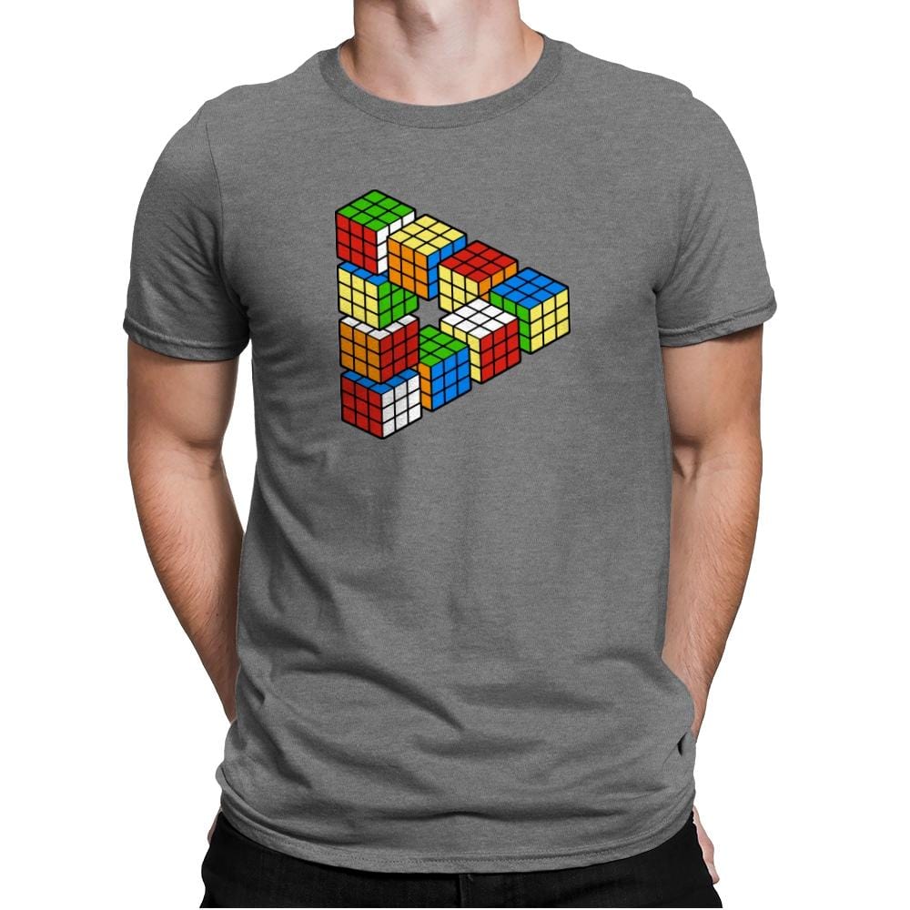 Magic Puzzle Cube Exclusive - Mens Premium T-Shirts RIPT Apparel Small / Heather Grey