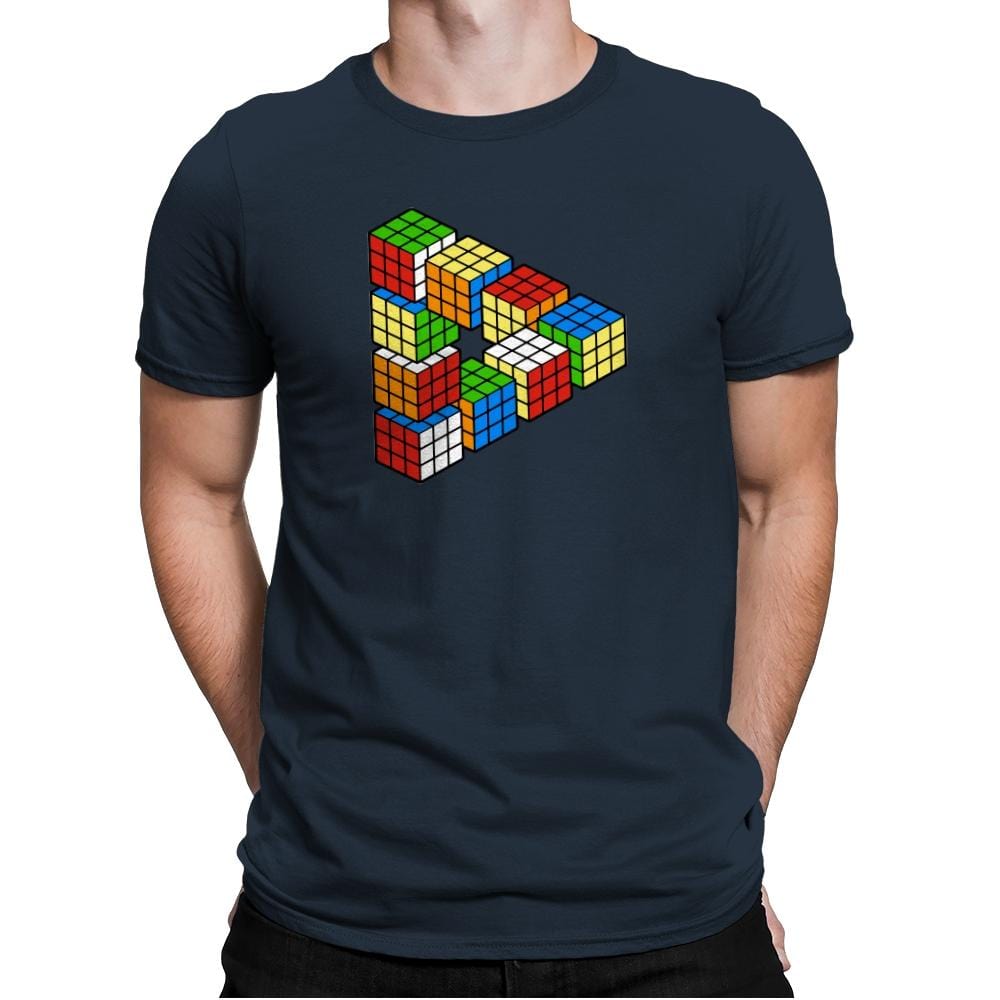 Magic Puzzle Cube Exclusive - Mens Premium T-Shirts RIPT Apparel Small / Indigo