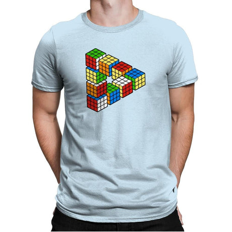 Magic Puzzle Cube Exclusive - Mens Premium T-Shirts RIPT Apparel Small / Light Blue