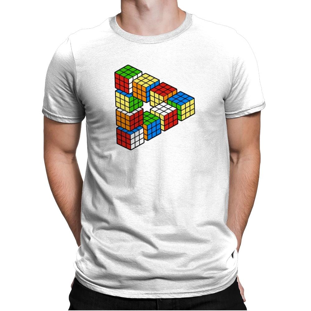 Magic Puzzle Cube Exclusive - Mens Premium T-Shirts RIPT Apparel Small / White