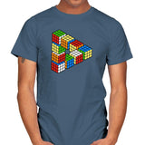 Magic Puzzle Cube Exclusive - Mens T-Shirts RIPT Apparel Small / Indigo Blue