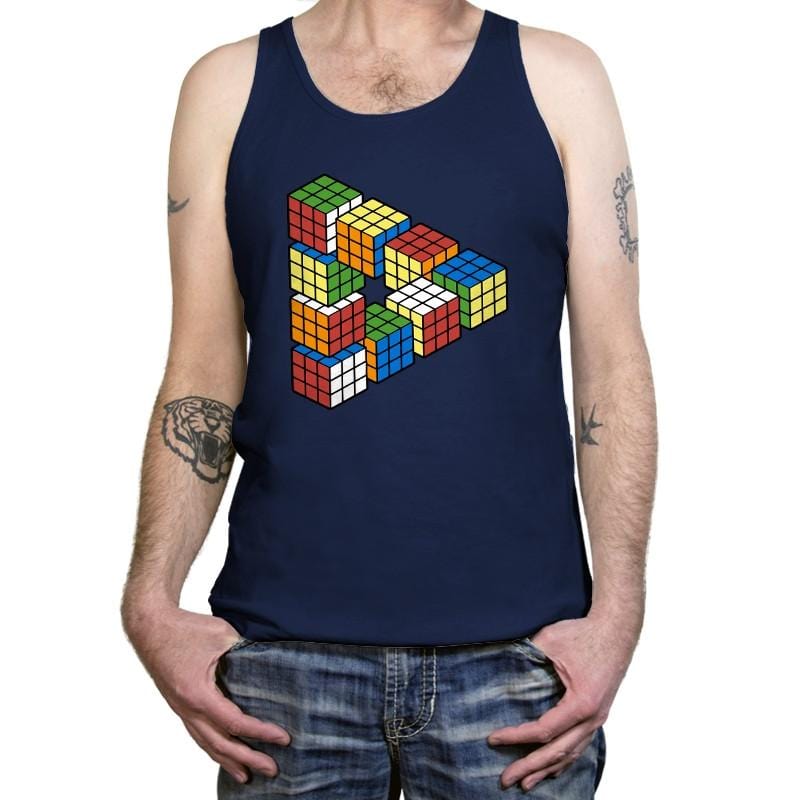 Magic Puzzle Cube Exclusive - Tanktop Tanktop RIPT Apparel X-Small / Navy