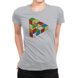 Magic Puzzle Cube Exclusive - Womens Premium T-Shirts RIPT Apparel Small / Heather Grey