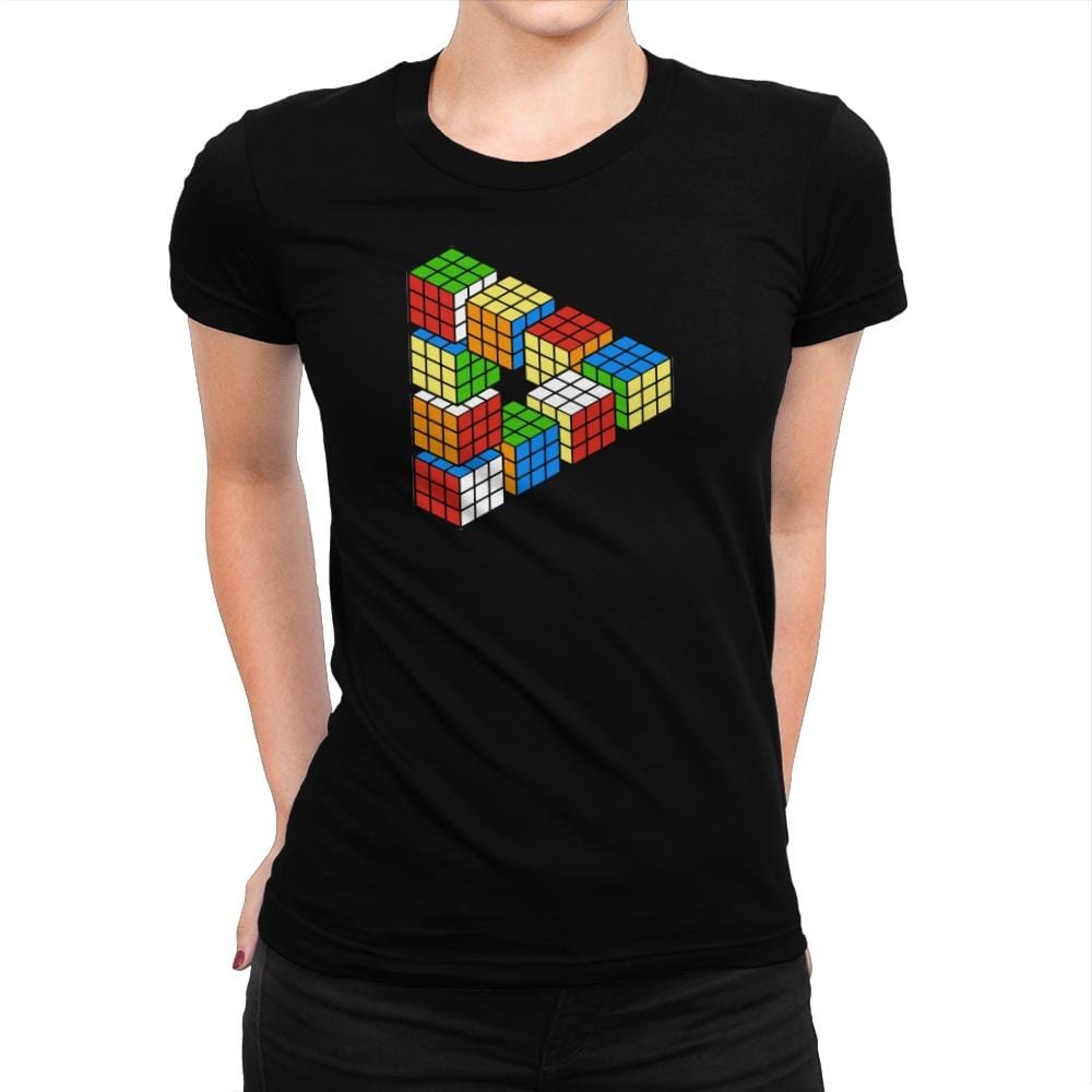 Magic Puzzle Cube Exclusive - Womens Premium T-Shirts RIPT Apparel Small / Indigo
