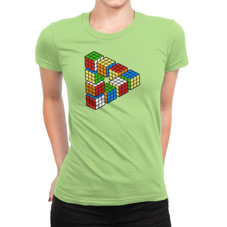 Magic Puzzle Cube Exclusive - Womens Premium T-Shirts RIPT Apparel Small / Mint