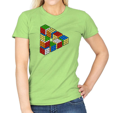 Magic Puzzle Cube Exclusive - Womens T-Shirts RIPT Apparel Small / Mint Green