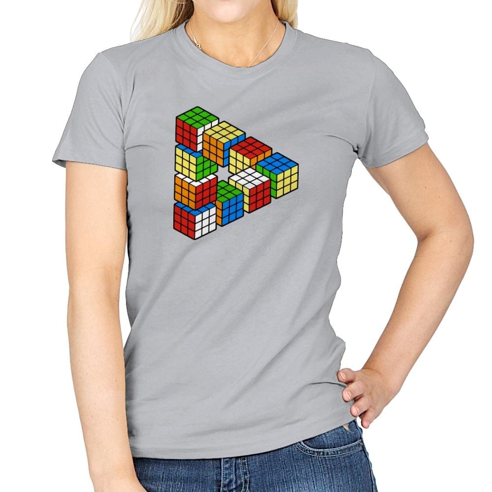 Magic Puzzle Cube Exclusive - Womens T-Shirts RIPT Apparel Small / Sport Grey