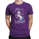 Magic Unicorn Christmas - Ugly Holiday - Mens Premium T-Shirts RIPT Apparel Small / Purple Rush