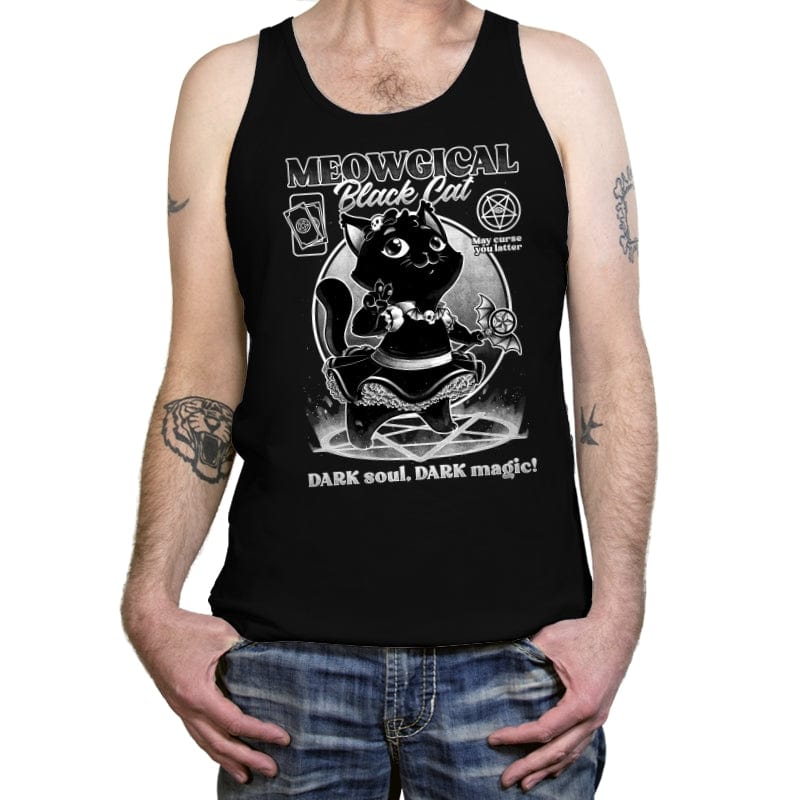 Magical Black Cat Girl - Tanktop Tanktop RIPT Apparel X-Small / Black
