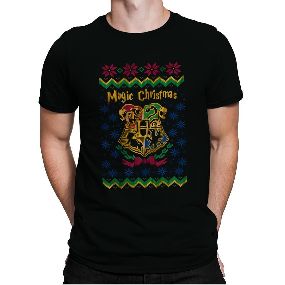 Magical Christmas - Ugly Holiday - Mens Premium T-Shirts RIPT Apparel Small / Black