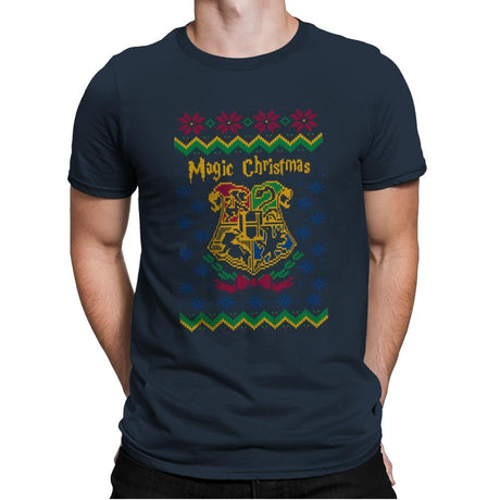 Magical Christmas - Ugly Holiday - Mens Premium T-Shirts RIPT Apparel Small / Indigo