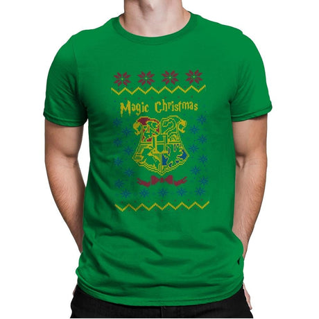 Magical Christmas - Ugly Holiday - Mens Premium T-Shirts RIPT Apparel Small / Kelly Green