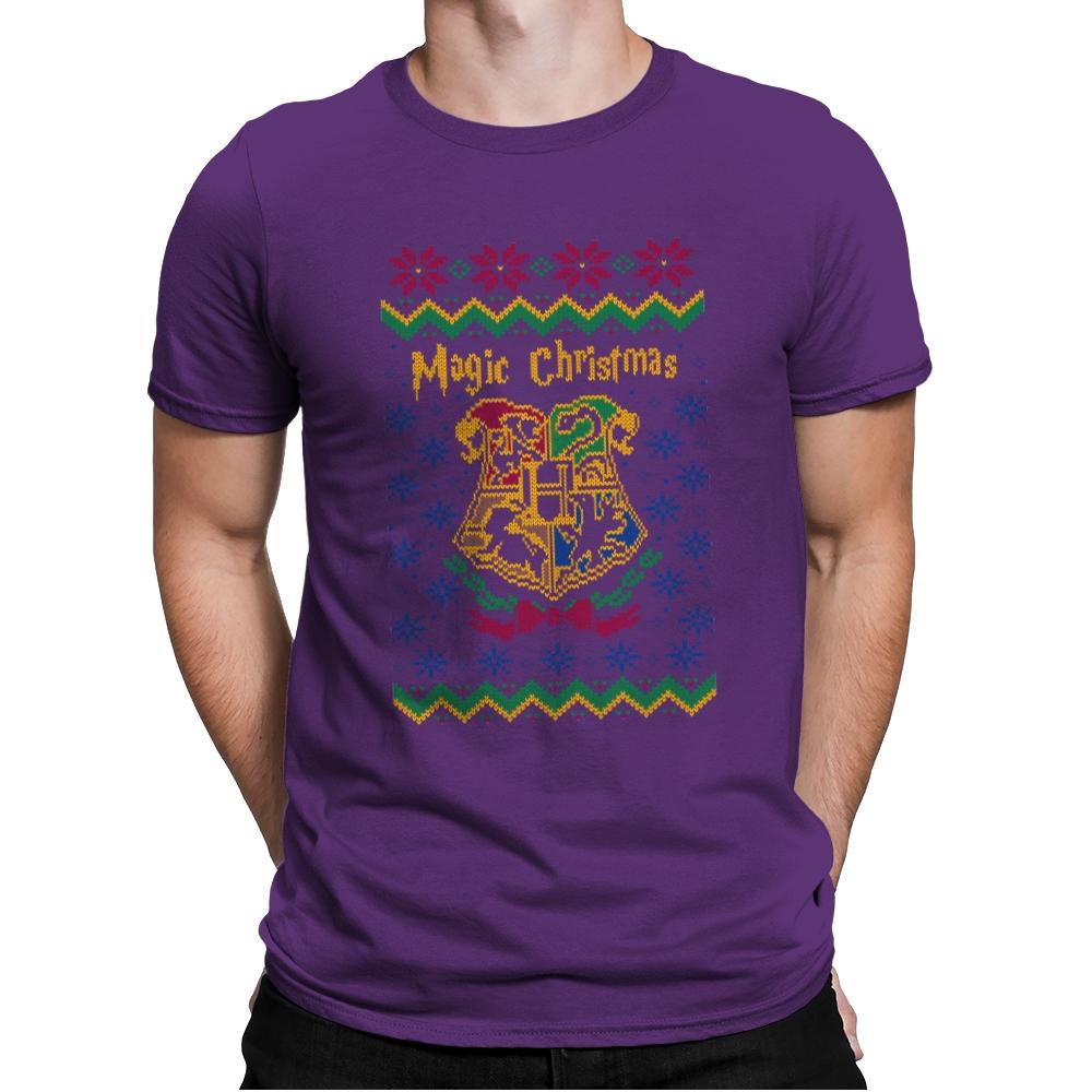 Magical Christmas - Ugly Holiday - Mens Premium T-Shirts RIPT Apparel Small / Purple Rush