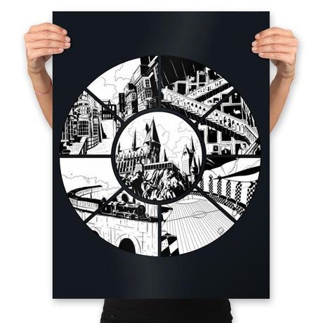 Magical Places - Prints Posters RIPT Apparel 18x24 / Black