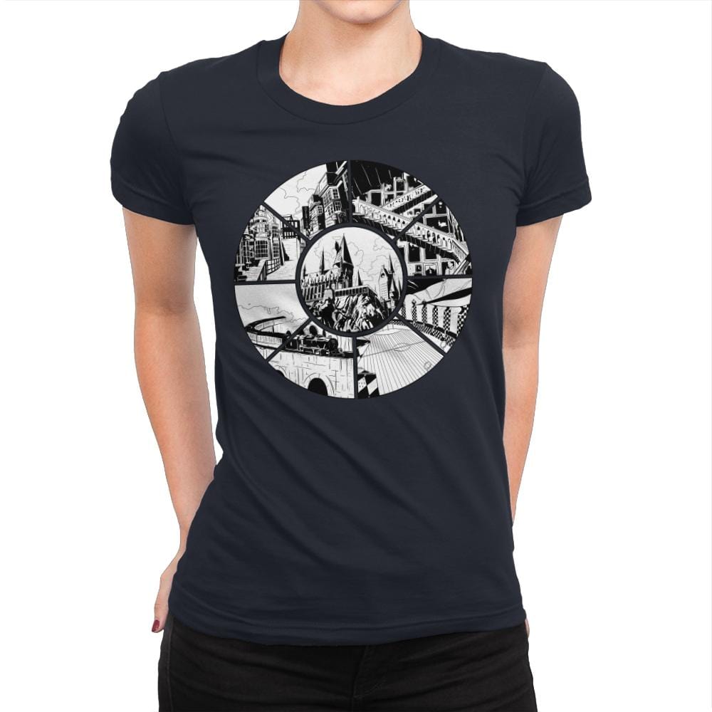 Magical Places - Womens Premium T-Shirts RIPT Apparel Small / Midnight Navy