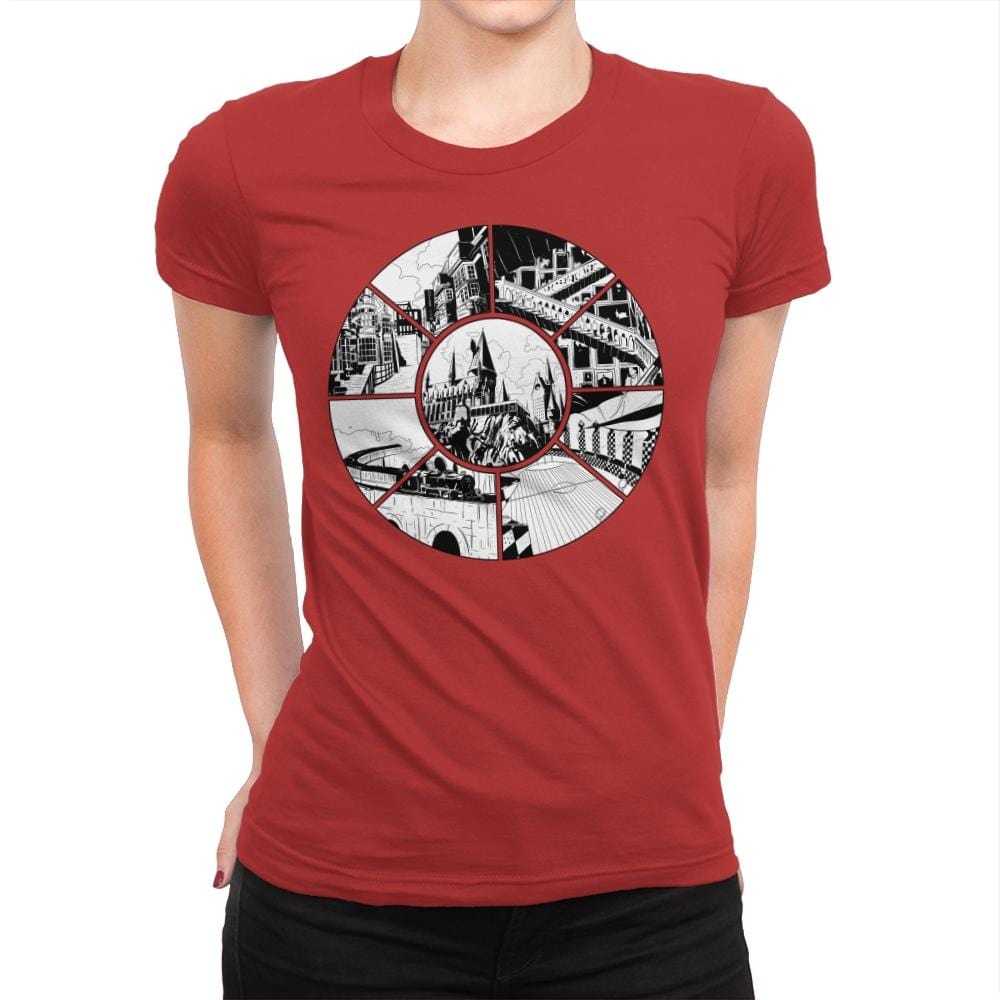 Magical Places - Womens Premium T-Shirts RIPT Apparel Small / Red