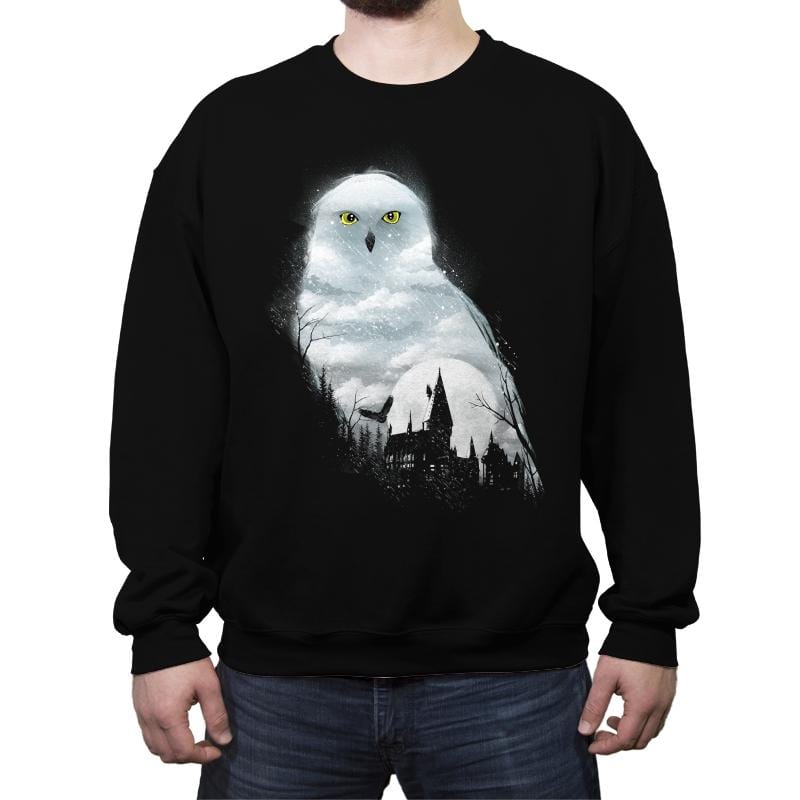 Magical Winter Night - Crew Neck Sweatshirt Crew Neck Sweatshirt RIPT Apparel Small / Black